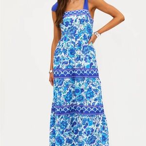 Beach Riot Blue and Teal Floral Dress